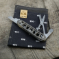 Preview: SKELETON - COMPANION SLIM- acidstonewash - fertig montiertes Taschenmesser - Titan Grade 5  (Ti 6AI 4V)  - 93mm